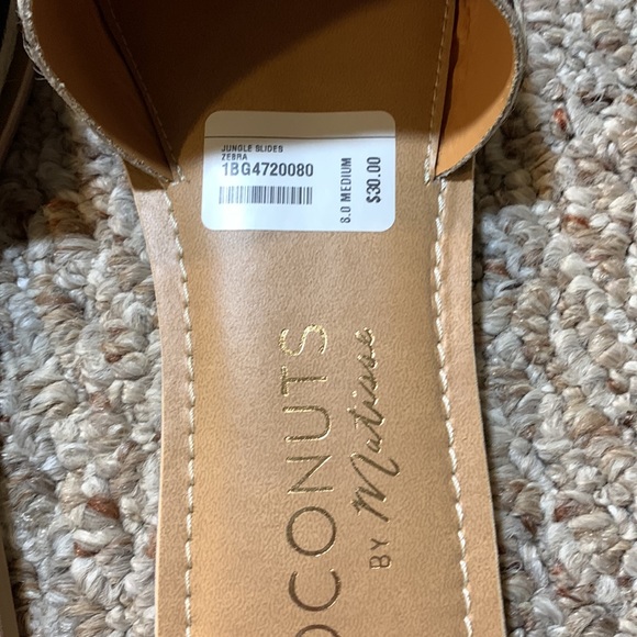 NWT Calf Hair Zebra Jungle Slides - Picture 3 of 4